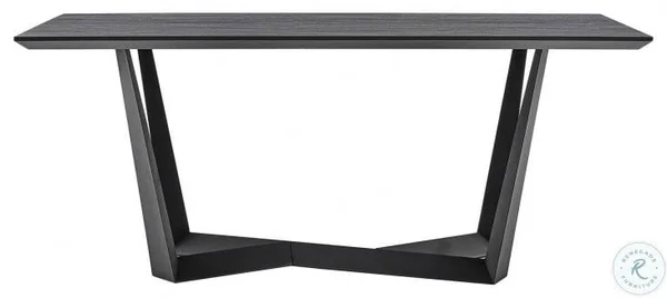 Armen Living LCRFDICH Radford Rectangular Dining Table Dark Gray & Black