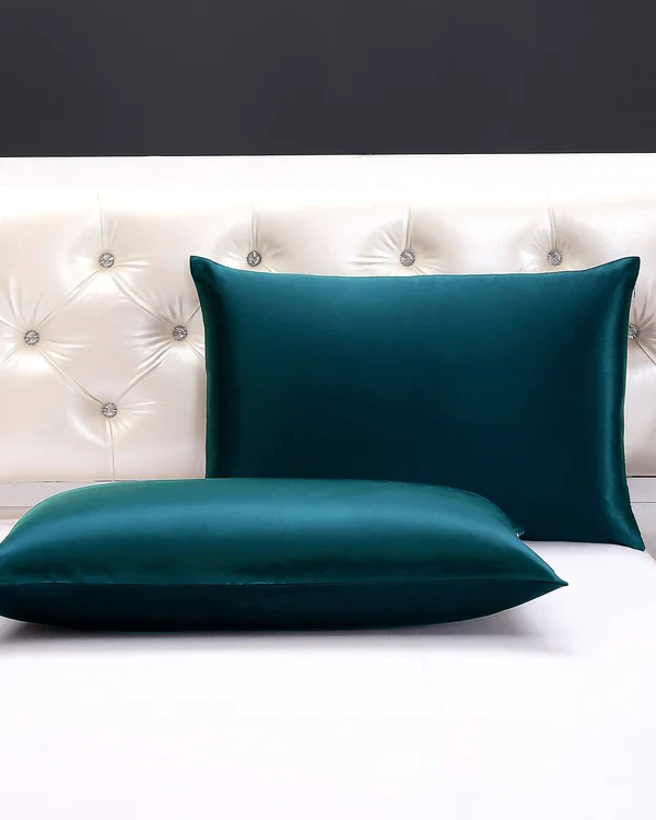 LILYSILK 100% 25 Momme Silk Pillowcase Queen(20x22 x 30x22) Dark Teal Terse Comfortable Buy Online for Speedy Delivery