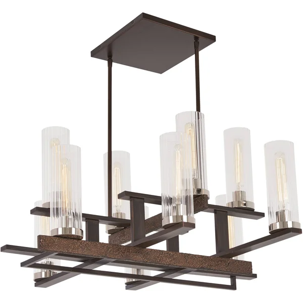 Minka Lavery-4609-101-Maddox Roe - Chandelier 10 Light Iron Ore/Gold