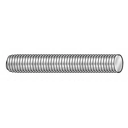 Zoro Select Lc.10000810.zp.dar Threaded Rod, low Carbon Steel, 1-8X10 ft