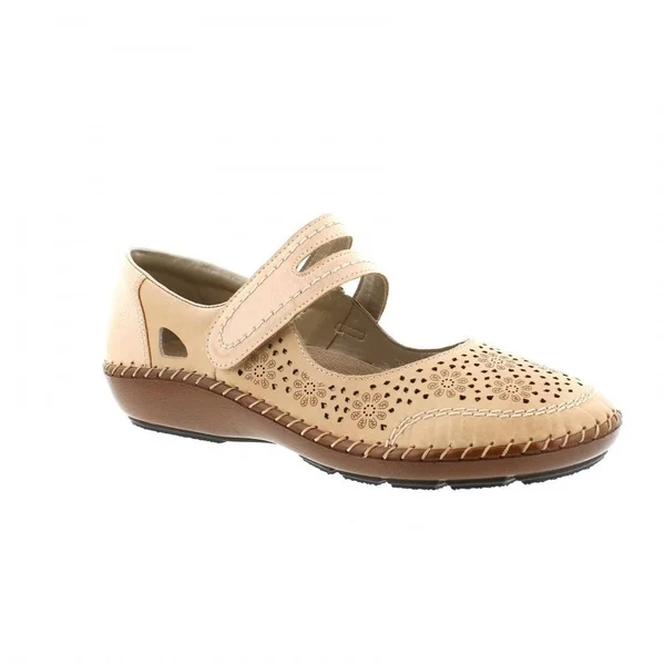 Rieker 44875-31 Rose Leather 38 EU Mary Jane Bar Shoes