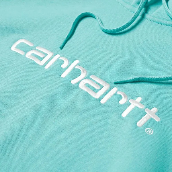 Carhartt WIP Hooded Carhartt Sweat Bondi & White - Bondi & White - X-Small - Men's
