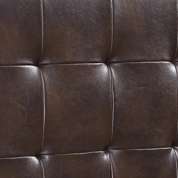 Leatherette Queen and Full Size Headboard with Tufted Details - Brown