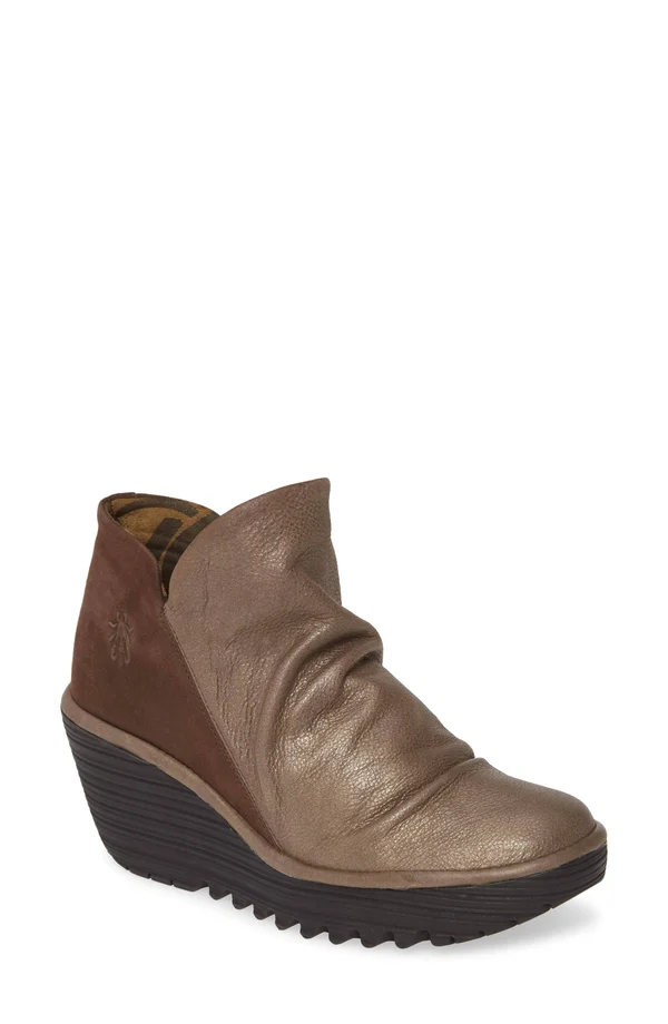 Women's Fly London &Yip& Wedge Bootie, Size 11-11.5US, 42eu W - Grey