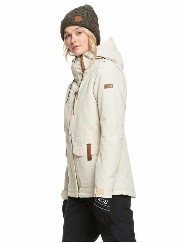 Roxy Snow Women's Andie Jacket, Oyster Gray, XL