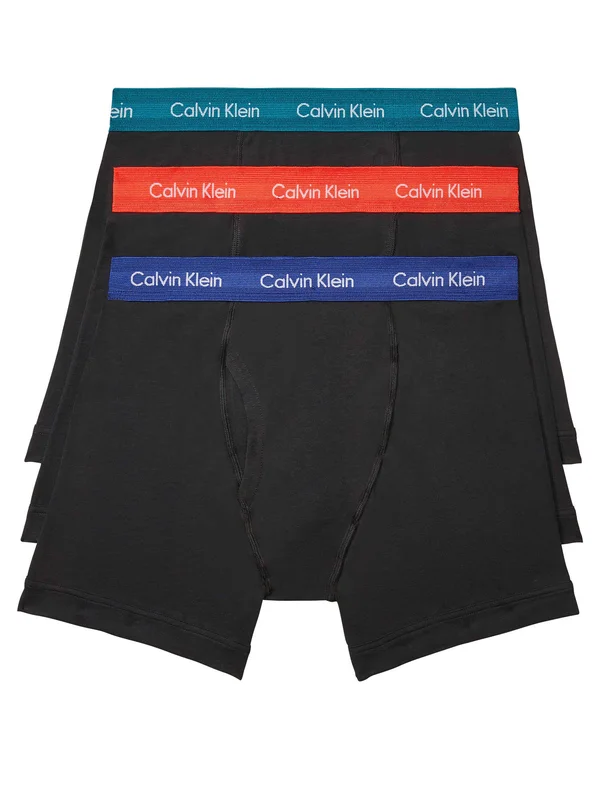 Men's Calvin Klein 3-Pack Stretch Boxer Briefs, Size: XL, Red Overfl