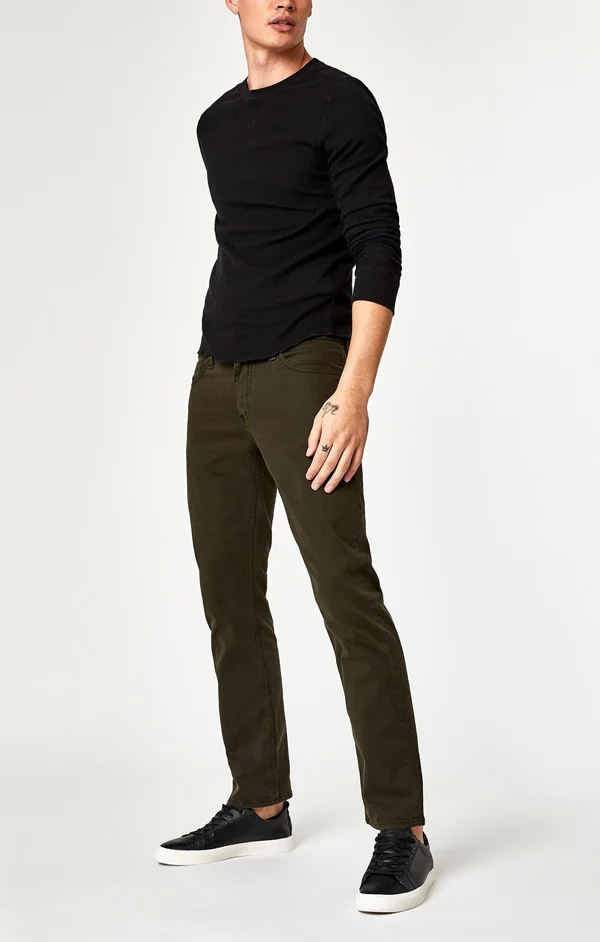 Mavi Men's Zach Twill Jeans - Dark Green - Size 38x30