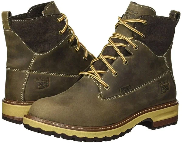 Timberland Women's Pro Hightower 6-Inch Soft-Toe Waterproof Work Boots, Brown, 9