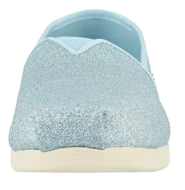 Toms Womens Classic Light Blue Glitter 9