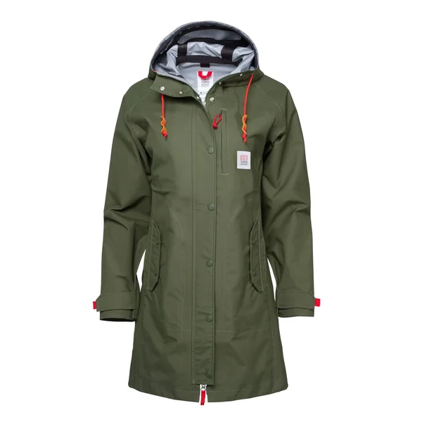 Topo Designs Women's Rain Coat - Medium - Olive