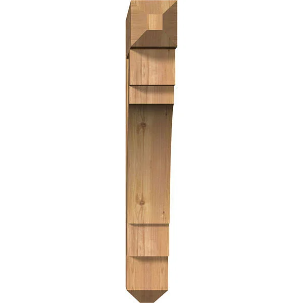 Ekena Millwork BKT06X30X38MRC04SWR 5 1/2x22W x 30x22D x 38x22H Merced Craftsman Smooth BRACKET, Western Red Cedar