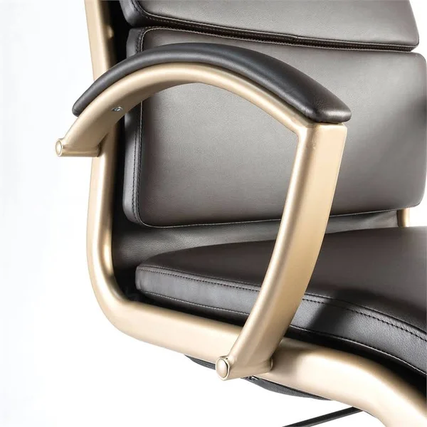 Scranton & Co High Back Leather Executive Office Chair in Brown