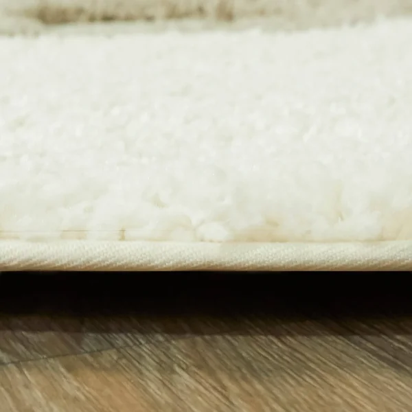 Mod-Tod Polar Bear Round Shag Kids Rug Animal Theme - 3&11x22 Round - Off-White