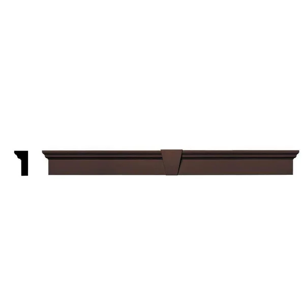 Builders Edge 060010665009 65 5/8x22 x 6x22 Flat Panel Window Header 009, Federal Brown