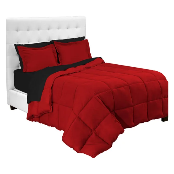 Premium 1800 Series Microfiber Bed in A Bag by Bare Home - Size: Queen, Black