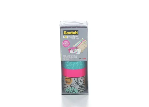 Scotch Expressions Washi Tape, Multi-Pack with Storage Box, Neon Pink, Travel, 3 Rolls (C317-3PK-TRV)