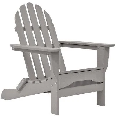 Abarca Plastic Adirondack Chair Sol 72 Outdoor Frame Color: Light Gray