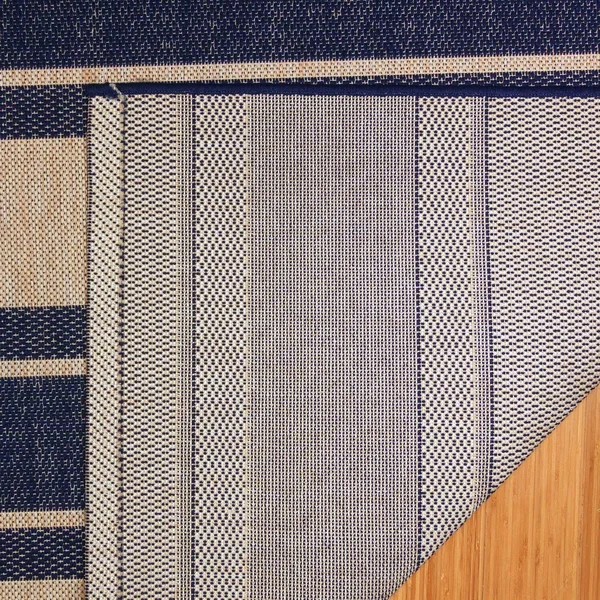 Gertmenian Paseo Castro Striped Indoor Outdoor Rug - Blue, 8x10 ft