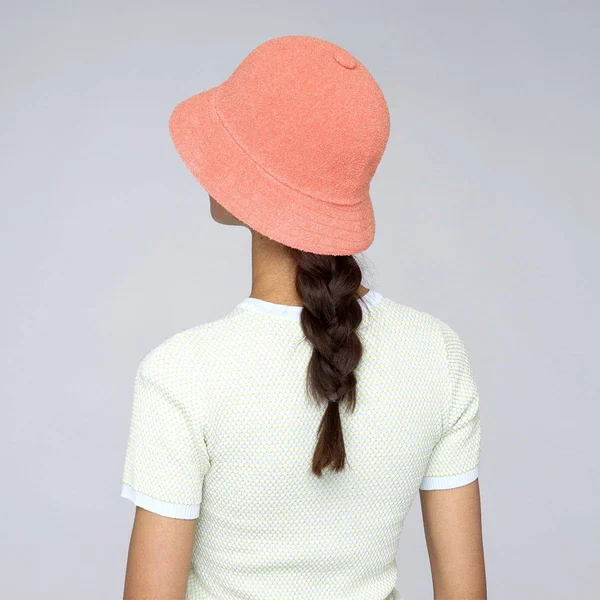Kangol Bermuda Casual Bucket Hat - Size: L, Peach Pink