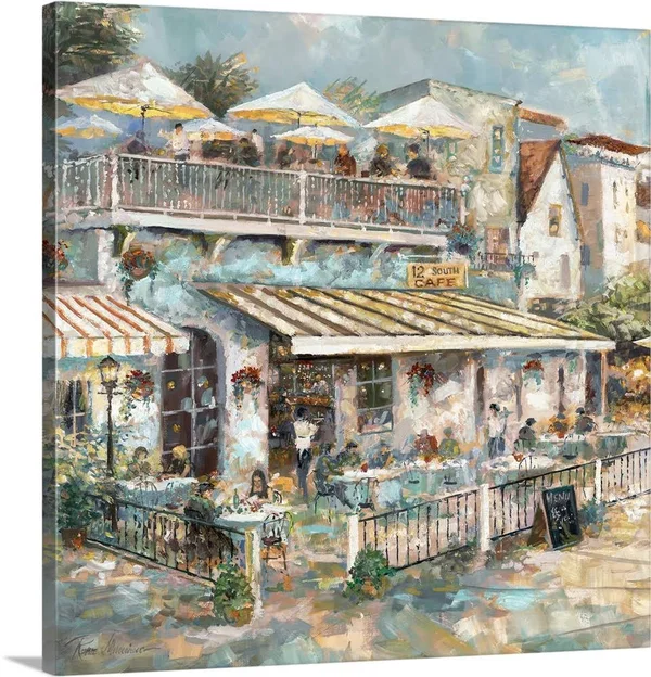 Rooftop Cafe Detail I, Canvas Wall Art, 20x20, Great Big Canvas
