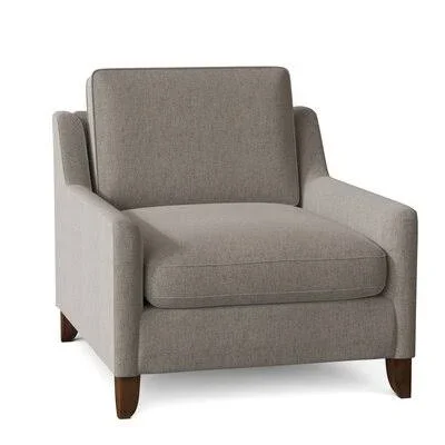 Haleigh 33x22 Wide Armchair Wayfair Custom Upholstery Body Fabric: Lucas Ash
