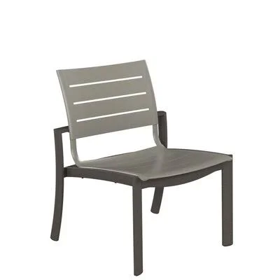 Kor Aluminum Slat Patio Dining Chair Tropitone Frame Color: Sonora - Seat Finish: Moab