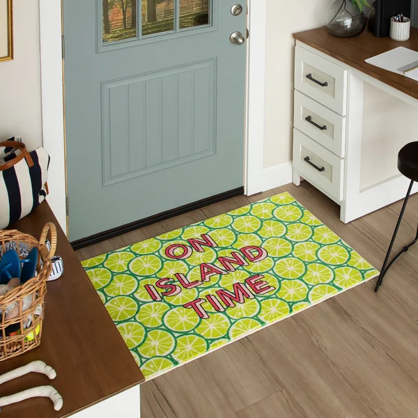 Mohawk Home on Island Time Lime Green Mat - 30.0x22 x 50.0x22