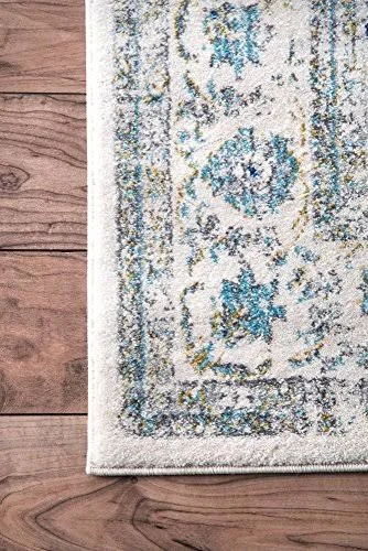 Nuloom Polypropylene 2& 8x22 X 12& Runner Rug In Blue/Ivory 200RZBD07A-28012