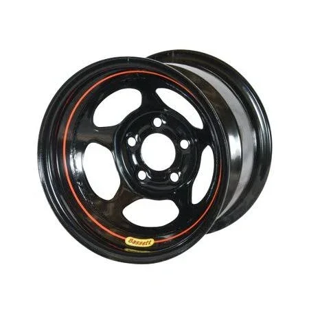 Bassett 58r53eb 15x8 Inertia 5x5 3 BS Armor Edge Black Wheel