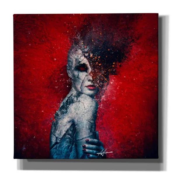 Cortesi Home Indifference by Mario Sanchez Nevado - Giclee Canvas Wall Art - Red 12x22 x 12x22