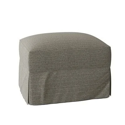 Birch Lane Young 29x22 Rectangle Standard Ottoman Body Fabric: Turbo Ash