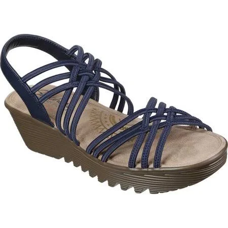Women's Skechers Petite Parallel Strappy Sandal - Adult, Size: 8 M, Navy