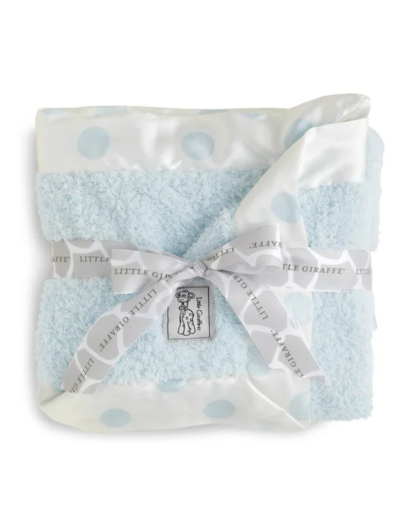 Little Giraffe Chenille New Dot Baby Blanket (Blue)