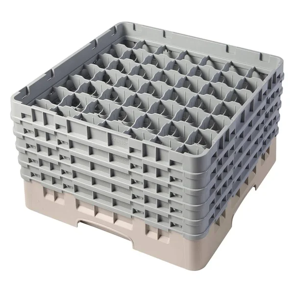 Cambro 49S958184 49-Compartment Glass Rack - Full Size - Beige
