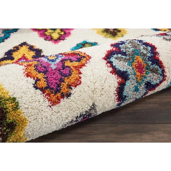 Nourison Moroccan Casbah MCB06 Area Rug - Ivory/Multicolor, 2&3x22 x 8&