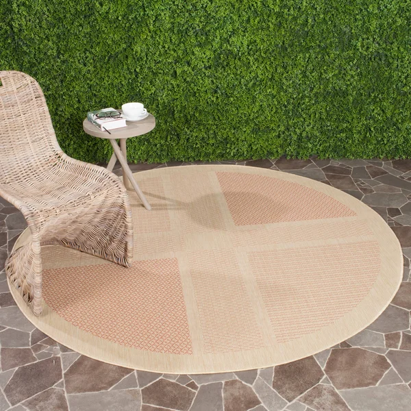 Safavieh Courtyard Area Rug CY1928 Natural, Terra, 6& 7x22 x 6& 7x22 Round