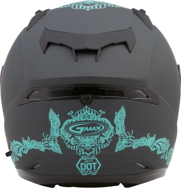 GMAX OF-77 Open-Face Eternal Helmet Matte Grey/Teal
