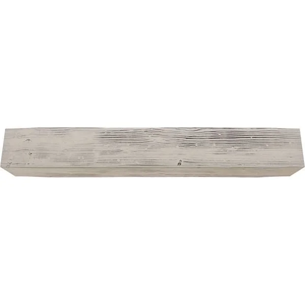 Ekena Millwork MANUSD04X08X60BP 4x22H x 8x22D x 60x22W Sandblasted Faux Wood Fireplace Mantel - Burnished Pine