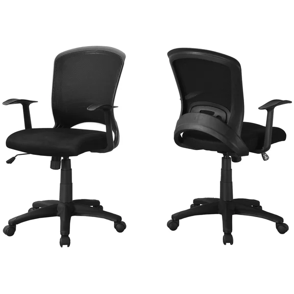 Monarch Specialties Mesh Mid-Back/Multi-Position Office Chair, Black