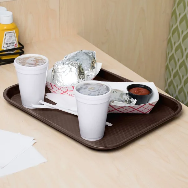 Get Enterprises - FT-18-BR - 18 in x 14 in Brown Fast Food Tray