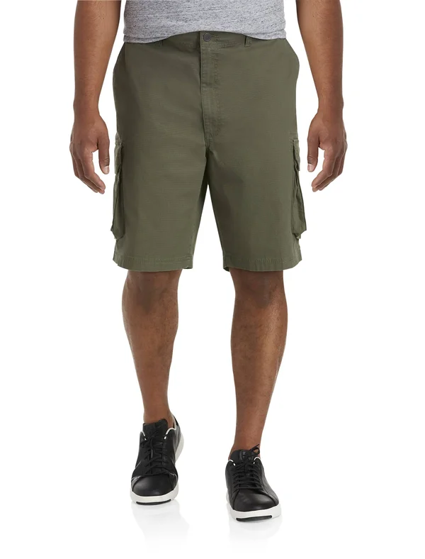 Big & Tall True Nation Stretch Ripstop Cargo Shorts - Green - Size 60, Men's, Size 60