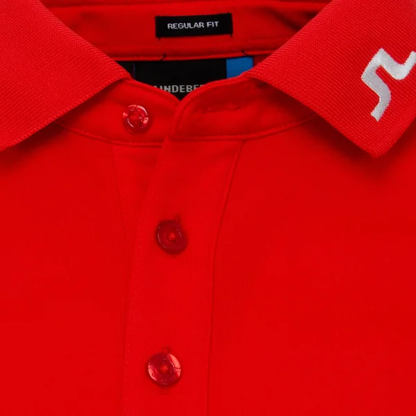 J. Lindeberg Tour Tech TX Jersey Polo Shirt - Racing Red - Size: XXL