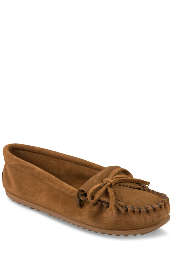 Women's Minnetonka Kilty Moccasin - Brown - Size 11
