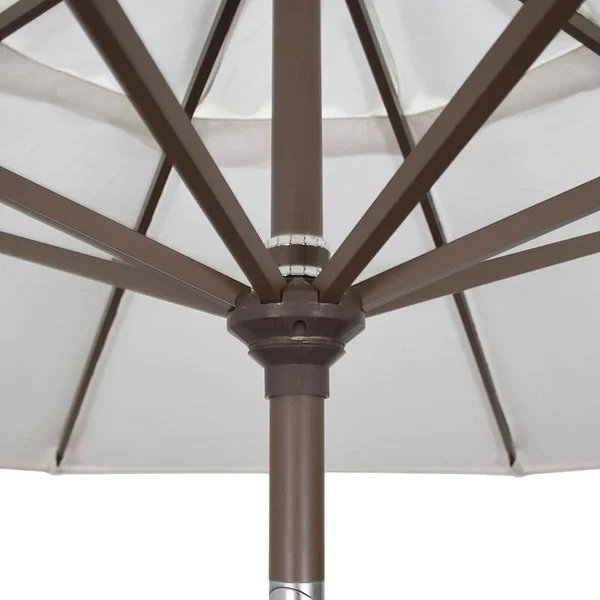 California Umbrella 9 ft. Aluminum Push Button Tilt Olefin Market Umbrella, White