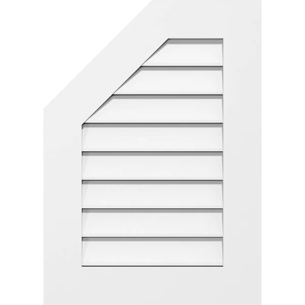 Ekena Millwork GVPOL24X2401SF 24x22W x 24x22H Octagonal Surface Mount PVC Gable Vent: Functional, w/ 3-1/2x22W x 1x22P Standard