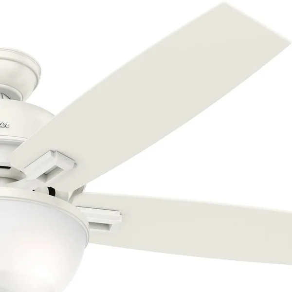 Hunter 53334 52x22 Donegan Ceiling Fan with Light - Fresh White