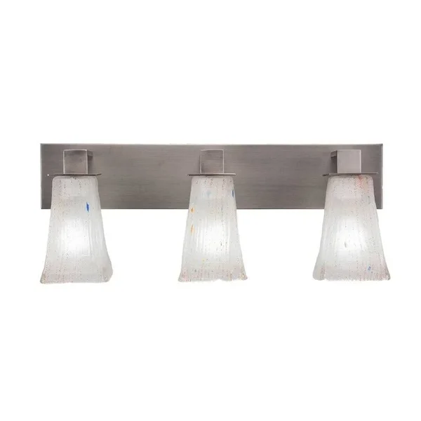 Toltec 583-GP-631 Apollo - Three Light Bath Bar Graphite Finish with Square Frosted Crystal Glass