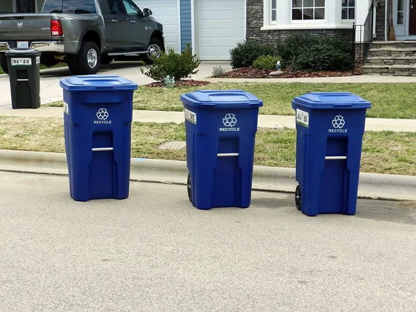 Toter Recycling Trash Can 64 gal., Blue