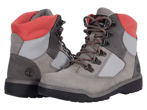 Timberland Kids 6 Leather/Fabric Field Boot (Big Kid) Boys Shoes Medium Grey Nubuck : 5.5 Big Kid M