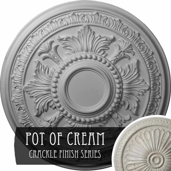 Ekena Millwork CM30TEPCC 30 5/8x22OD x 2 1/2x22P Tellson Ceiling Medallion (Fits Canopies Up to 6 3/4x22), Hand-Painted Pot of C
